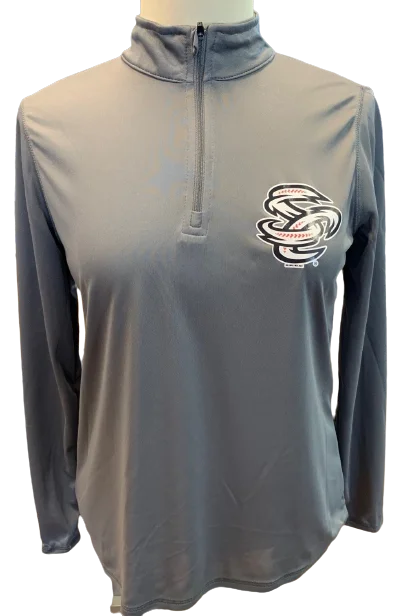 Omaha Storm Chasers Women's Augusta Graphite Attain 1/4 Zip Pullover