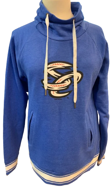 Omaha Storm Chasers Women's Augusta Royal/White Ivy League Funnel Pullover