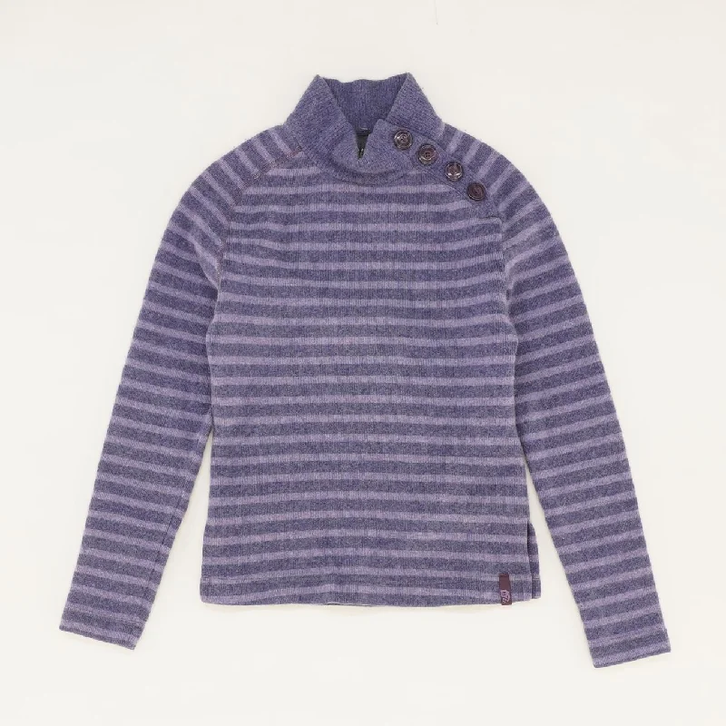 Purple Striped Pullover Sweater