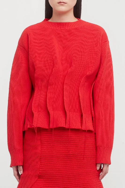 Sacai Knit Pullover in Red