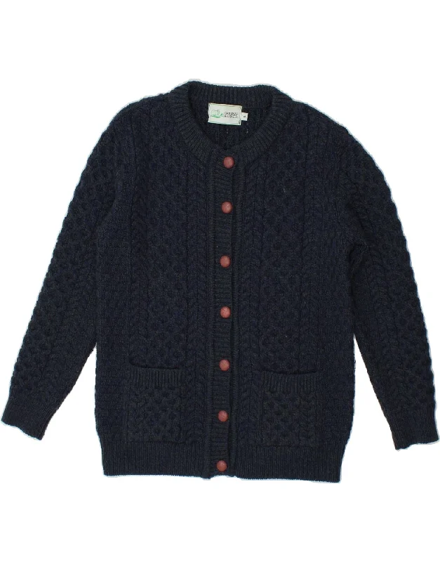 ARAN CO Womens Cardigan Sweater UK 10 Small Navy Blue Wool Button Cardigan Zip Cardigan Pullover Cardigan ARAN CO Womens Cardigan Sweater UK 10 Small Navy Blue Wool Button Cardigan Zip Cardigan Pullover Cardigan