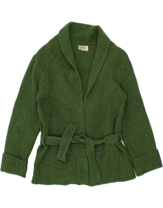 BENETTON Womens Cardigan Sweater IT 46 Large Green Wool Boxy Cardigan Fitted Cardigan A-Line BENETTON Womens Cardigan Sweater IT 46 Large Green Wool Boxy Cardigan Fitted Cardigan A-Line