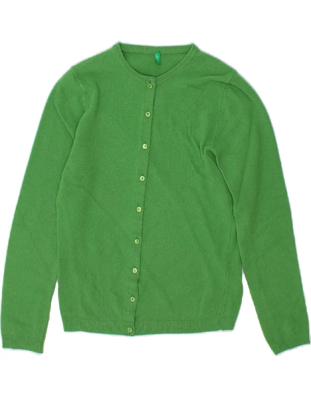 BENETTON Womens Cardigan Sweater UK 10 Small Green