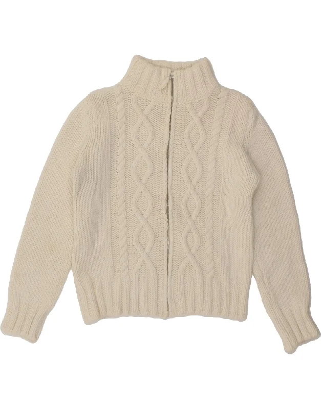 BENETTON Womens Cardigan Sweater UK 16 Large White Notch Collar Peter Pan Collar Cowl Neck BENETTON Womens Cardigan Sweater UK 16 Large White Notch Collar Peter Pan Collar Cowl Neck
