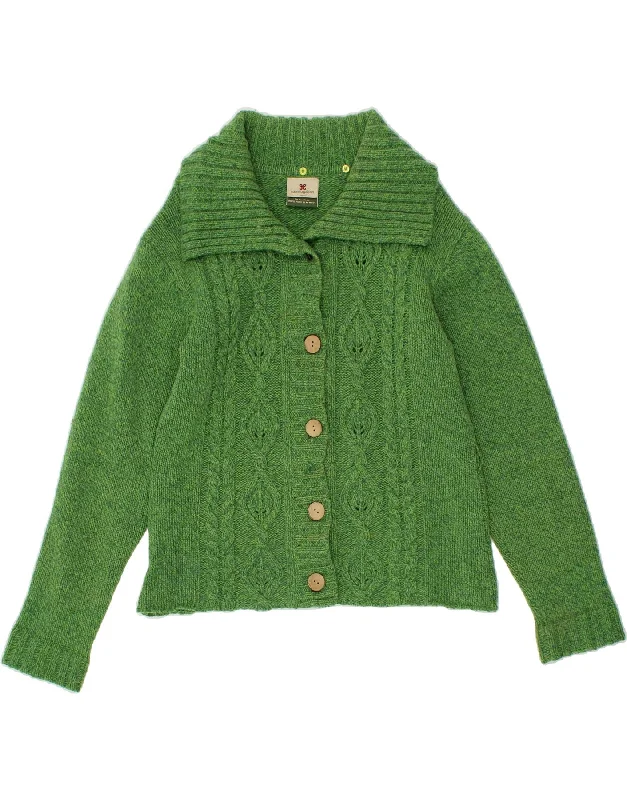 CARRAIG DONN Womens Cardigan Sweater UK 16 Large Green Wool Zippered Buttoned Snapped CARRAIG DONN Womens Cardigan Sweater UK 16 Large Green Wool Zippered Buttoned Snapped