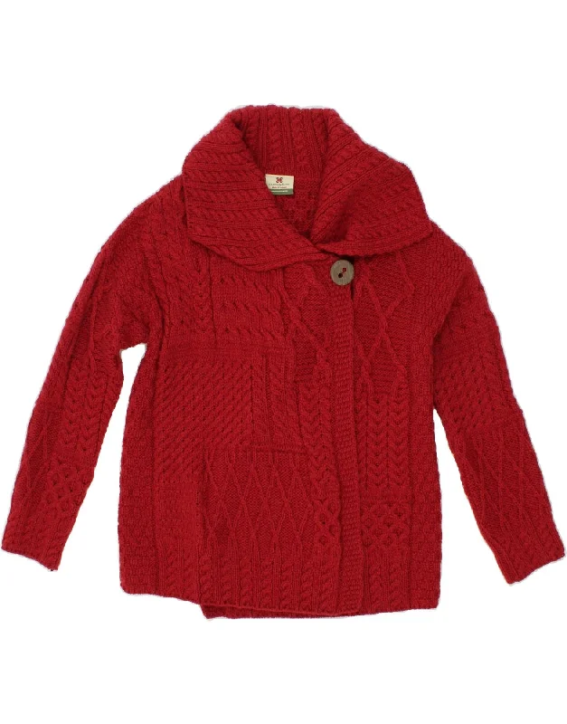 CARRAIG DONN Womens Cardigan Sweater UK 20 2XL Red Merino Wool