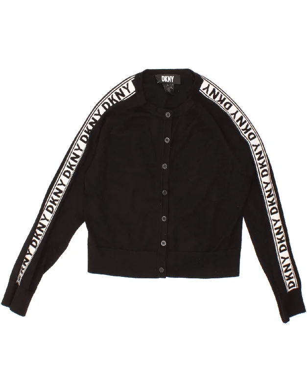 DKNY Womens Graphic Crop Cardigan Sweater UK 10 Small Black Asymmetrical,ymmetric Pencil Cardigan DKNY Womens Graphic Crop Cardigan Sweater UK 10 Small Black Asymmetrical,ymmetric Pencil Cardigan