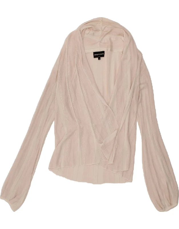 EMPORIO ARMANI Womens Cardigan Top IT 40 Small Pink Viscose Fleece Fabric Down Fabric Feather Fabric EMPORIO ARMANI Womens Cardigan Top IT 40 Small Pink Viscose Fleece Fabric Down Fabric Feather Fabric
