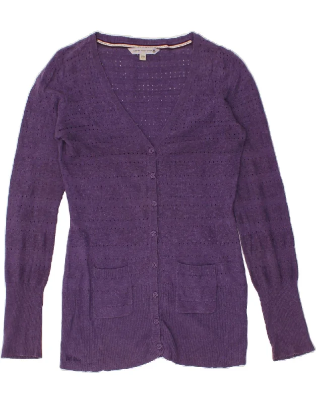 FAT FACE Womens Cardigan Sweater UK 14 Medium Purple Cotton Hooded Caped Shawl Collar FAT FACE Womens Cardigan Sweater UK 14 Medium Purple Cotton Hooded Caped Shawl Collar