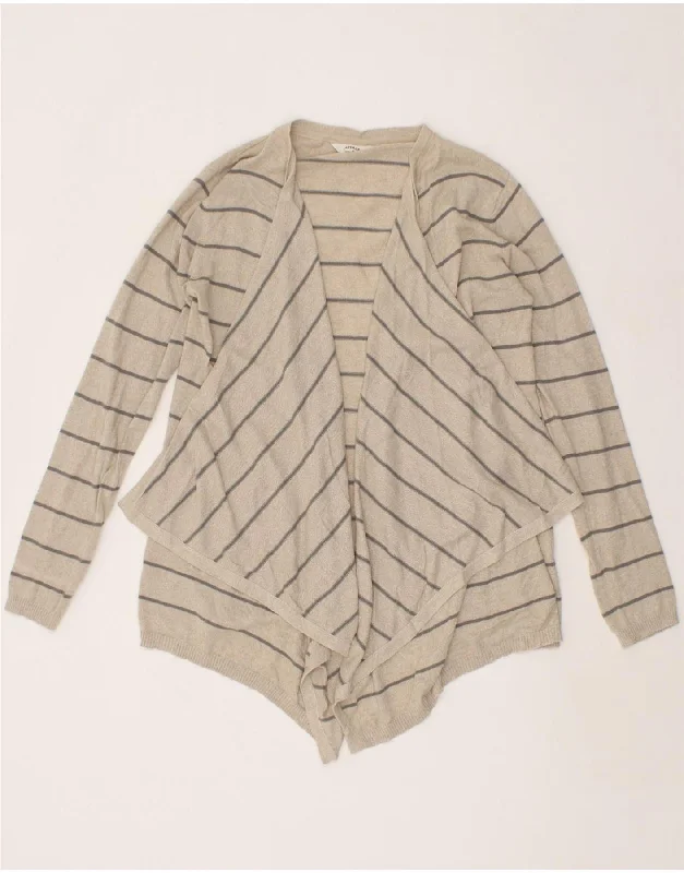 FAT FACE Womens Open Cardigan Sweater UK 10 Small Beige Striped Cotton Houndstooth Herringbone Solid FAT FACE Womens Open Cardigan Sweater UK 10 Small Beige Striped Cotton Houndstooth Herringbone Solid
