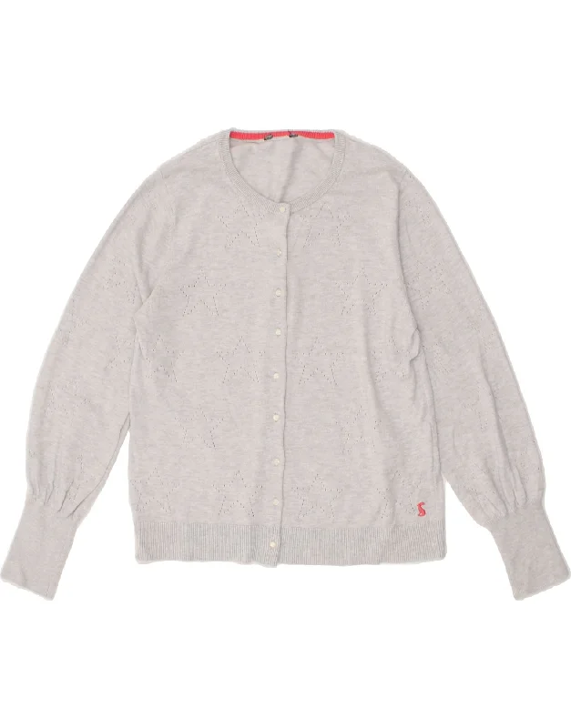 JOULES Womens Cardigan Sweater UK 14 Medium Grey Cotton Notch Collar Peter Pan Collar Cowl Neck JOULES Womens Cardigan Sweater UK 14 Medium Grey Cotton Notch Collar Peter Pan Collar Cowl Neck