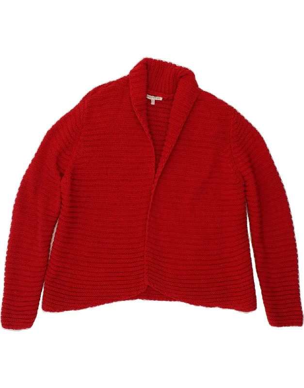 LAURA ASHLEY Womens Open Cardigan Sweater UK 20 2XL Red Cotton Modern Contemporary chic LAURA ASHLEY Womens Open Cardigan Sweater UK 20 2XL Red Cotton Modern Contemporary chic