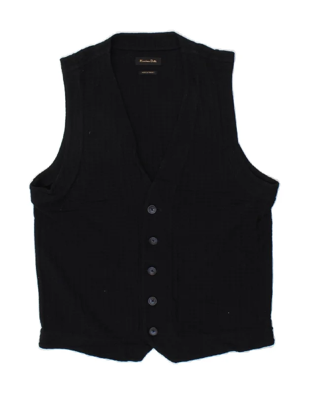 MASSIMO DUTTI Womens Sleeveless Cardigan Sweater UK 16 Large Black Anti-Pilling Anti-Shrink Durable MASSIMO DUTTI Womens Sleeveless Cardigan Sweater UK 16 Large Black Anti-Pilling Anti-Shrink Durable