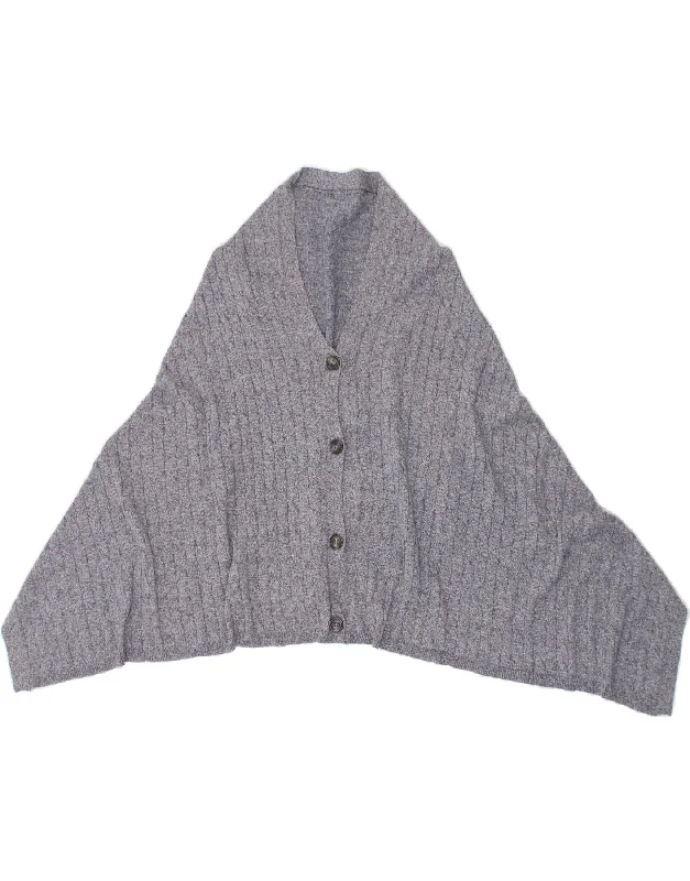 ORVIS Womens Poncho Cardigan Sweater One Size Blue Cotton