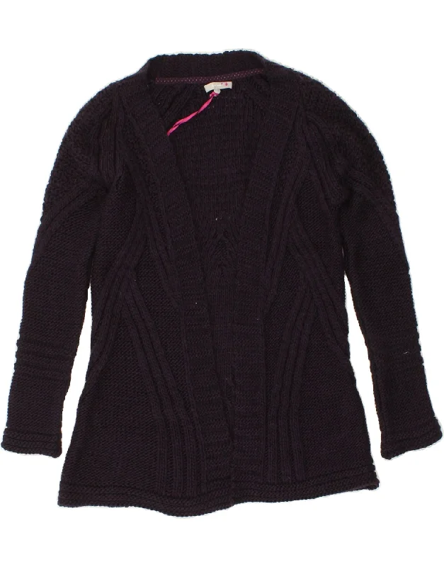 PER UNA Womens Open Cardigan Sweater UK 8 Small Purple Acrylic Seamless Knitted Crochet PER UNA Womens Open Cardigan Sweater UK 8 Small Purple Acrylic Seamless Knitted Crochet