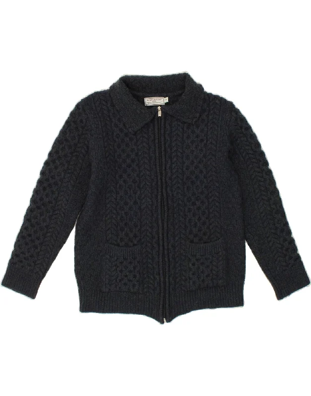 THE WOOLLEN MARKET Womens Cardigan Sweater UK 10 Small Navy Blue Wool Collared Crew Neck Turtle Neck THE WOOLLEN MARKET Womens Cardigan Sweater UK 10 Small Navy Blue Wool Collared Crew Neck Turtle Neck