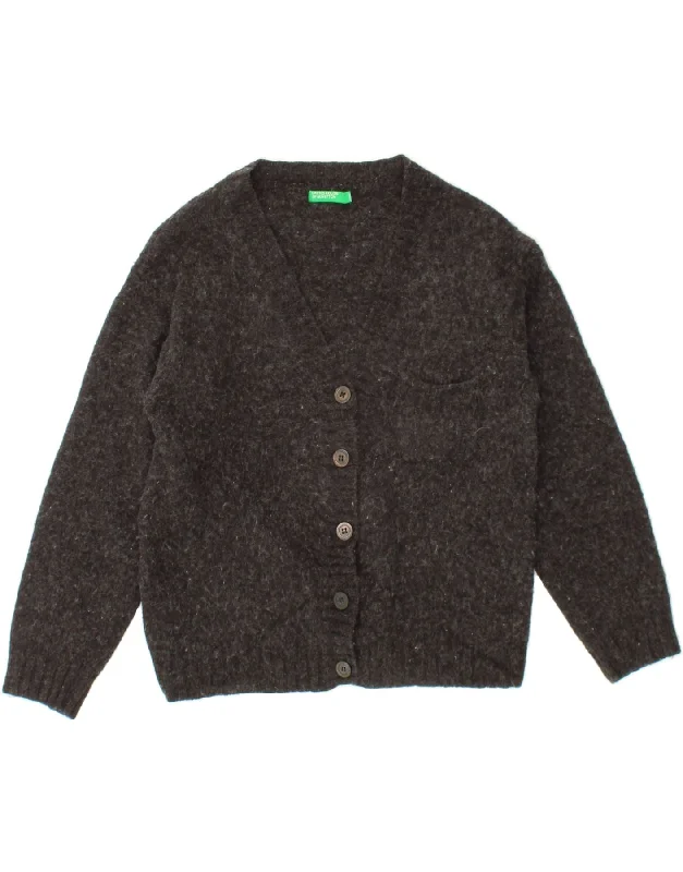 UNITED COLORS OF BENETTON Womens Cardigan Sweater UK 12 Medium Grey Modern Contemporary chic UNITED COLORS OF BENETTON Womens Cardigan Sweater UK 12 Medium Grey Modern Contemporary chic