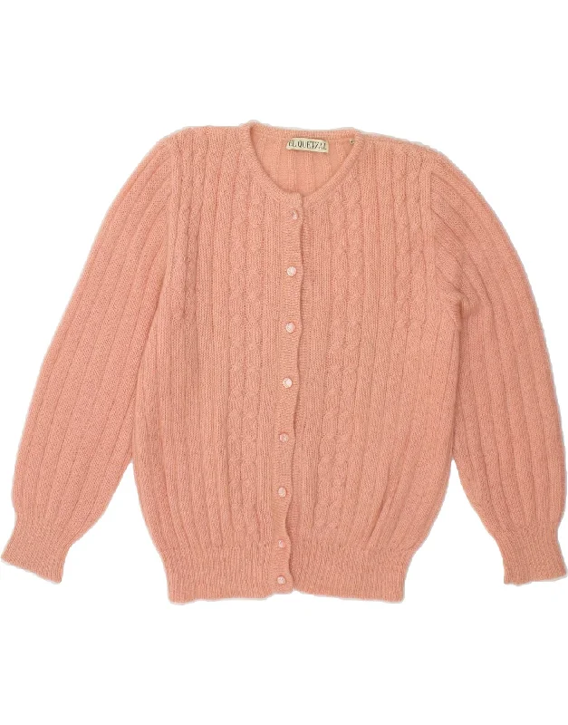 VINTAGE Womens Cardigan Sweater IT 44 Medium Pink Soft Cozy Warm