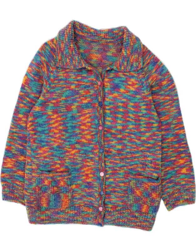 VINTAGE Womens Cardigan Sweater UK 14 Large Multicoloured Striped Houndstooth Herringbone Solid VINTAGE Womens Cardigan Sweater UK 14 Large Multicoloured Striped Houndstooth Herringbone Solid
