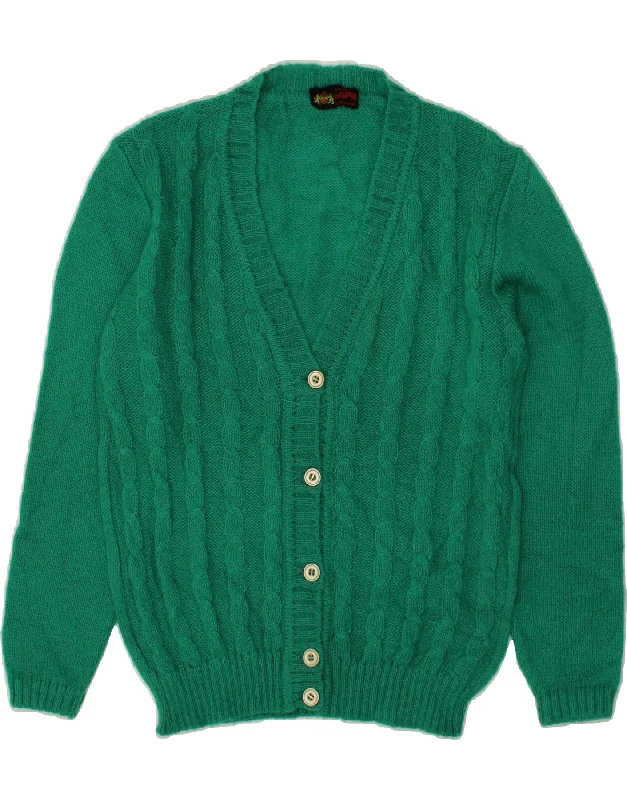 VINTAGE Womens Cardigan Sweater UK 16 Large Green