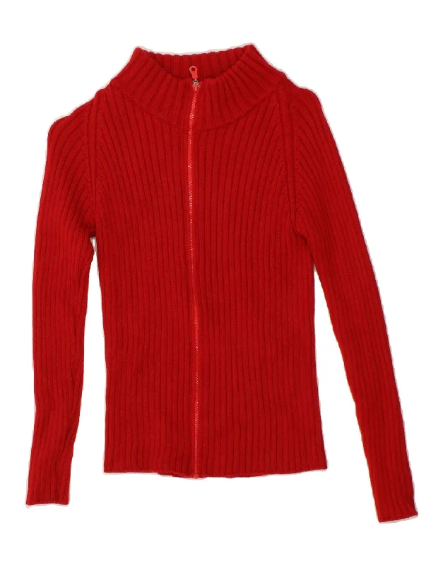 VINTAGE Womens Cardigan Sweater UK 4 XS Red