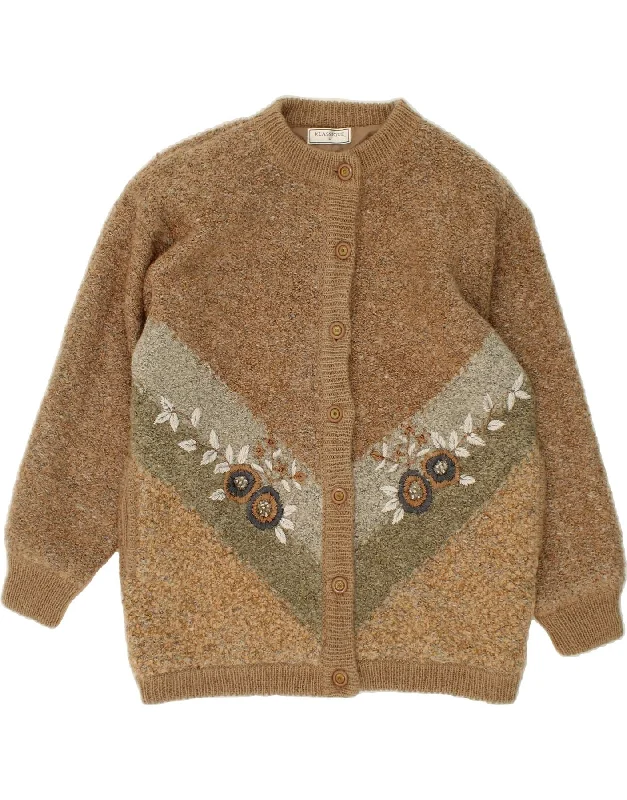 VINTAGE Womens Longline Oversized Cardigan Sweater UK 16 Large Brown Oversized Loose Flowy VINTAGE Womens Longline Oversized Cardigan Sweater UK 16 Large Brown Oversized Loose Flowy