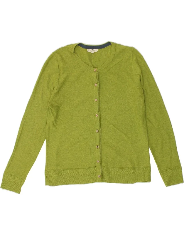 WHITE STUFF Womens Cardigan Sweater UK 12 Medium Green Cotton Solid Print Embellished WHITE STUFF Womens Cardigan Sweater UK 12 Medium Green Cotton Solid Print Embellished